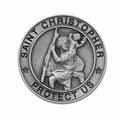Large Round St Christopher Visor Clip