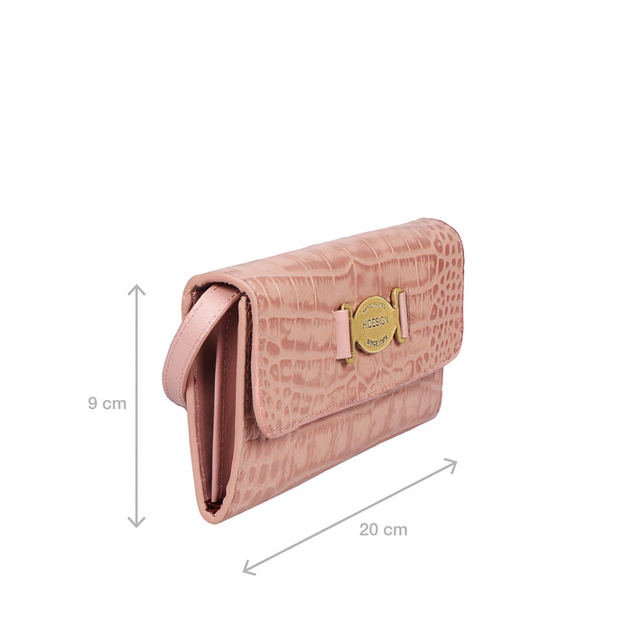 Santiago W2 Pink Leather Sling Wallet