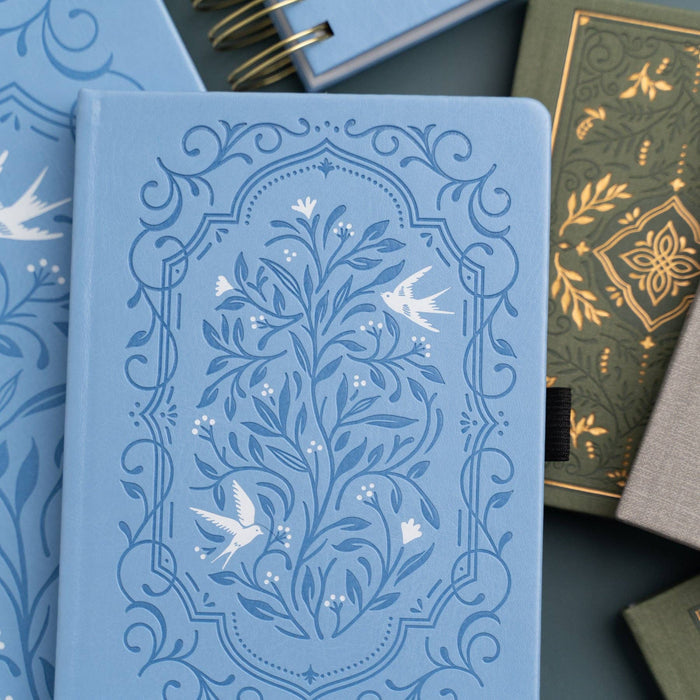 Songbird In Blue Dot Grid Notebook: Dot Grid / B5: 160 Pages