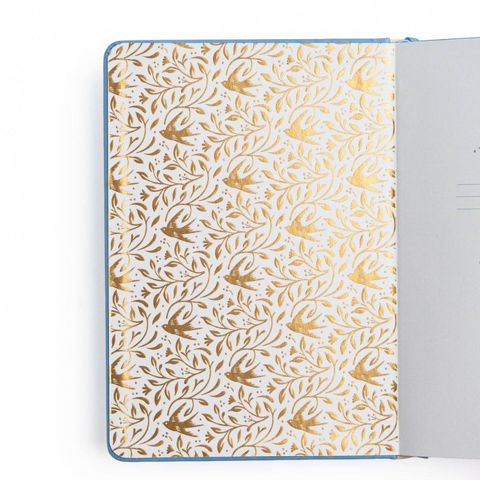 Songbird In Blue Dot Grid Notebook: Dot Grid / B5: 160 Pages